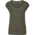 Only Pieces 17078572 Genis Yaka Kolsuz Kadin Body - Haki