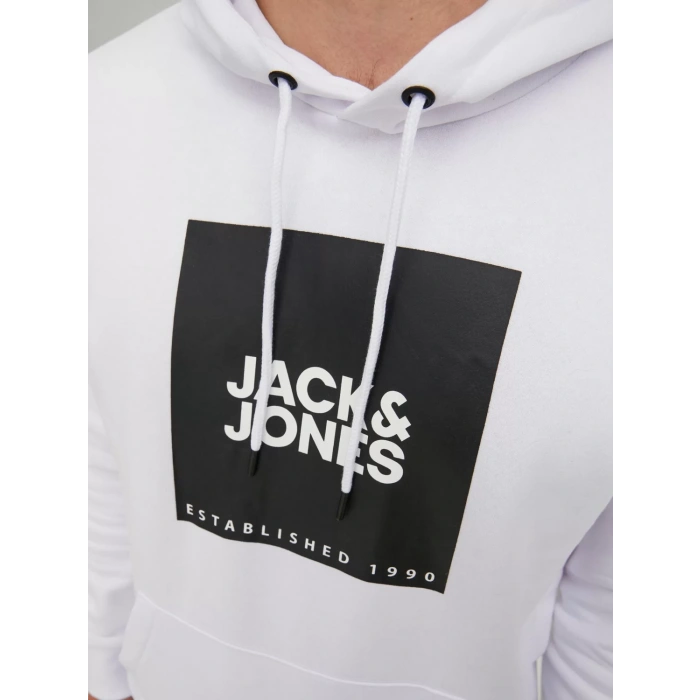 Jack&jones 12213245 Kapsonlu Erkek Sweat - Beyaz