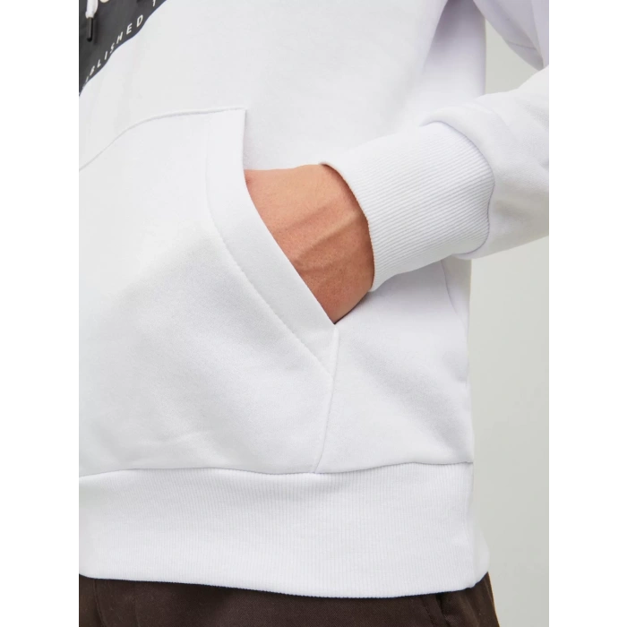 Jack&jones 12213245 Kapsonlu Erkek Sweat - Beyaz