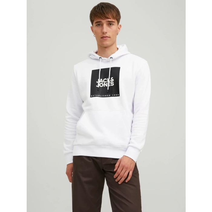 Jack&jones 12213245 Kapsonlu Erkek Sweat - Beyaz