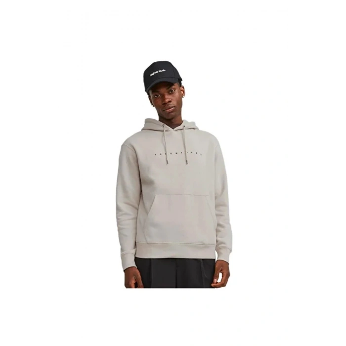Jack&jones 12233972 Kapsonlu Erkek Sweat - Bej