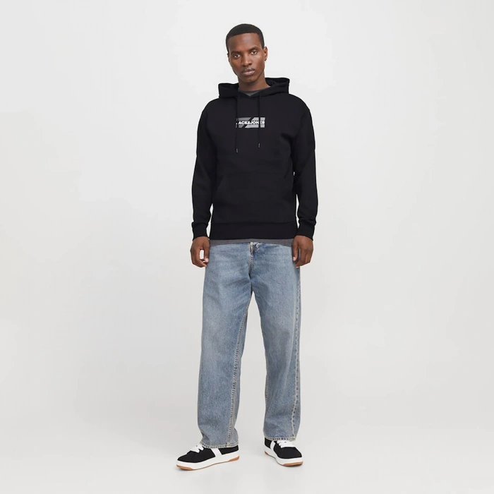 Jack&jones 12268422 Kapsonlu Erkek Sweat - Siyah