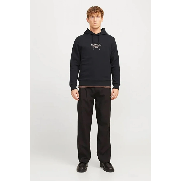 Jack&jones 12271193 Kapsonlu Erkek Sweat - Siyah