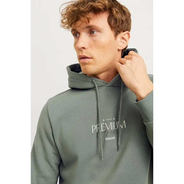 Jack&jones 12271193 Kapsonlu Erkek Sweat - Yesil