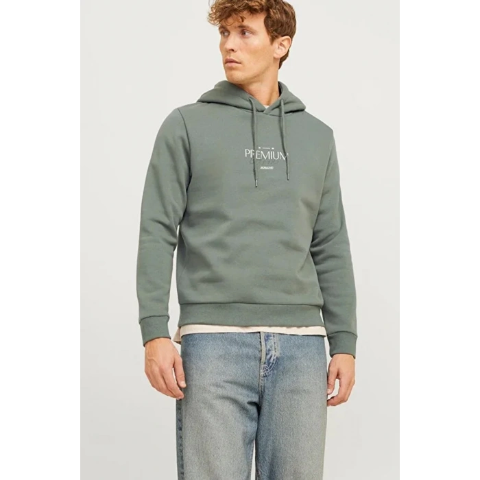Jack&jones 12271193 Kapsonlu Erkek Sweat - Yesil