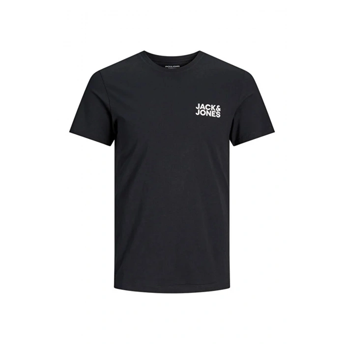 Jack&jones 12151955 0 Yaka Erkek Tshirt - Siyah
