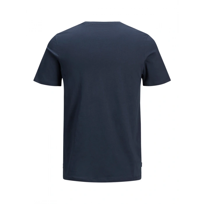 Jack&jones 12156101 0 Yaka Erkek Basic Tshirt - Lacivert