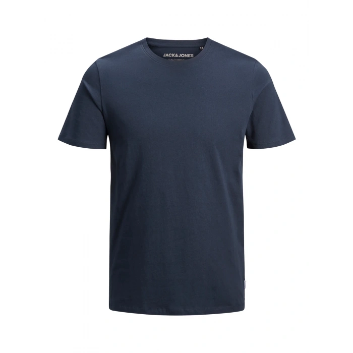 Jack&jones 12156101 0 Yaka Erkek Basic Tshirt - Lacivert