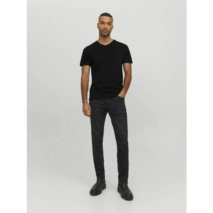 Jack&jones 12156102 V Yaka Erkek Tshirt - Siyah