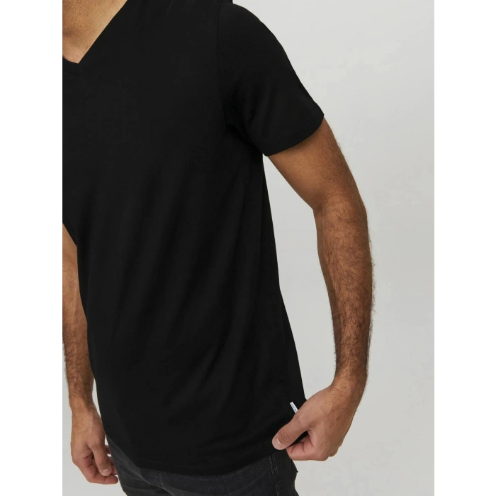 Jack&jones 12156102 V Yaka Erkek Tshirt - Siyah