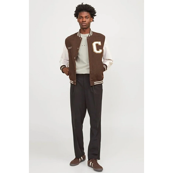 Jack&jones 12234746 0 Yaka Erkek Tshirt - Bej