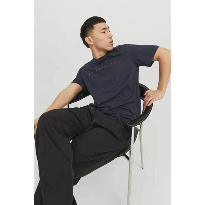 Jack&jones 12234746 0 Yaka Erkek Tshirt - Lacivert