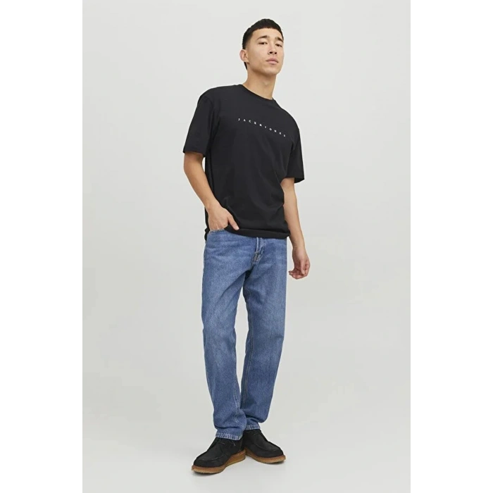 Jack&jones 12234746 0 Yaka Erkek Tshirt - Siyah