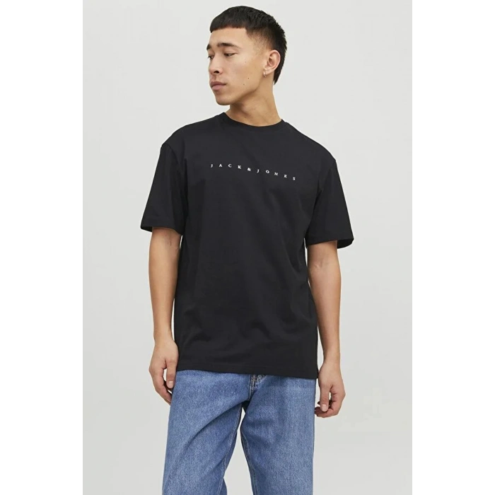 Jack&jones 12234746 0 Yaka Erkek Tshirt - Siyah