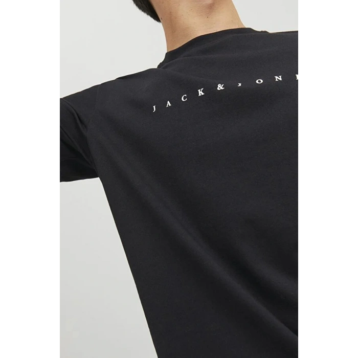 Jack&jones 12234746 0 Yaka Erkek Tshirt - Siyah