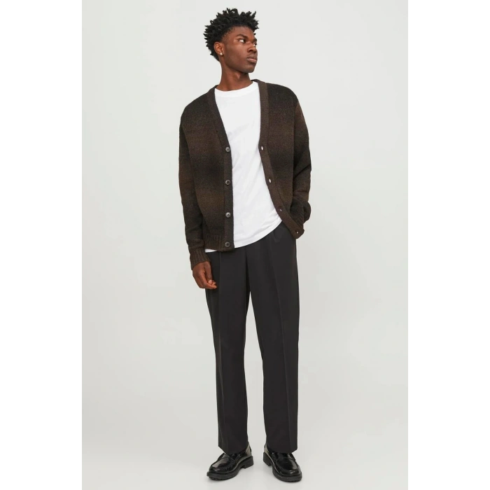 Jack&jones 12249319 0 Yaka Erkek Basic Tshirt - Beyaz