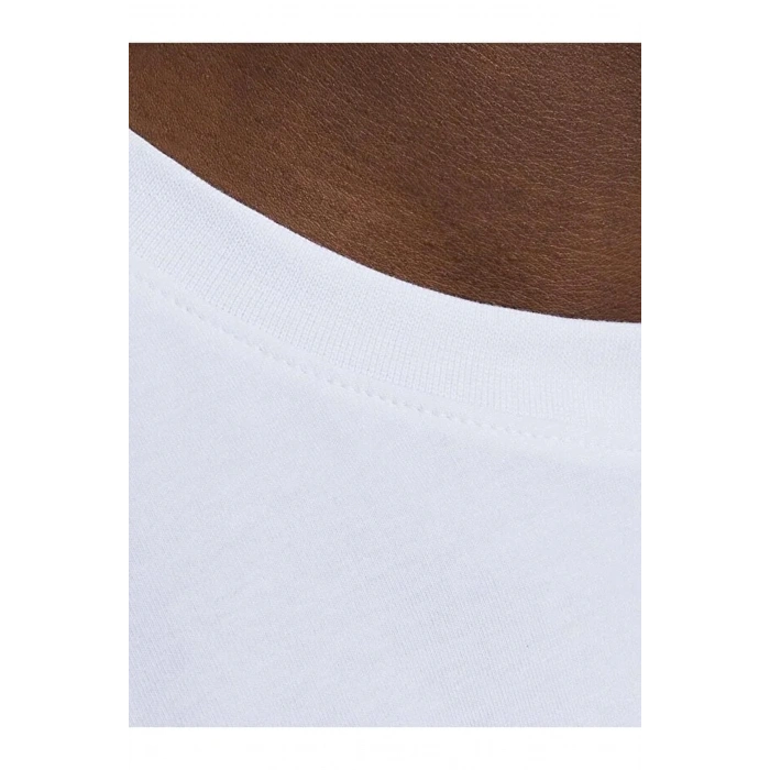 Jack&jones 12254412 0 Yaka Erkek Tshirt - Ekru