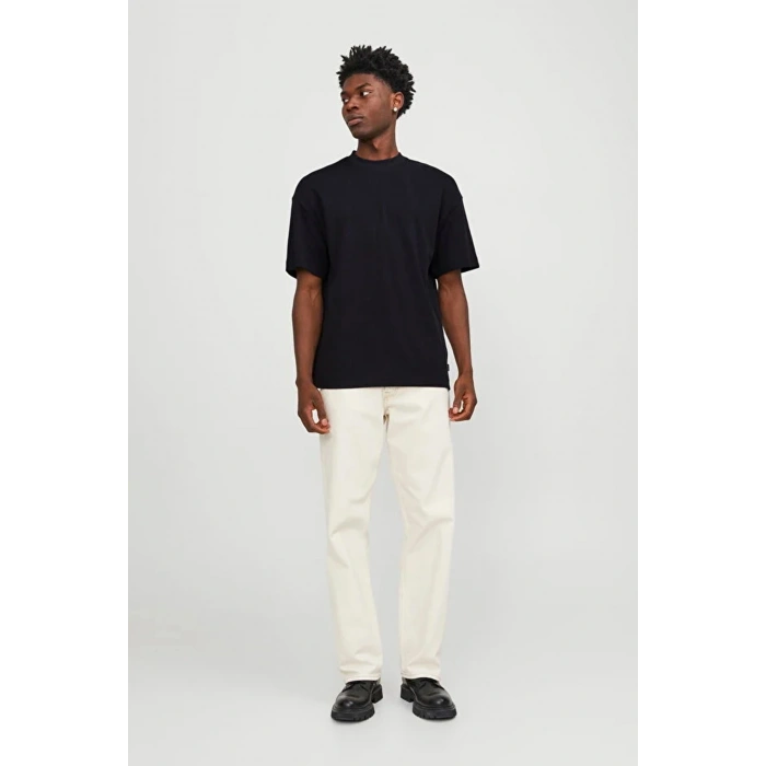 Jack&jones 12254412 0 Yaka Erkek Tshirt - Siyah
