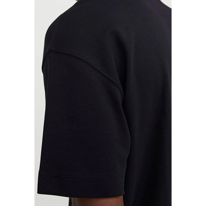 Jack&jones 12254412 0 Yaka Erkek Tshirt - Siyah