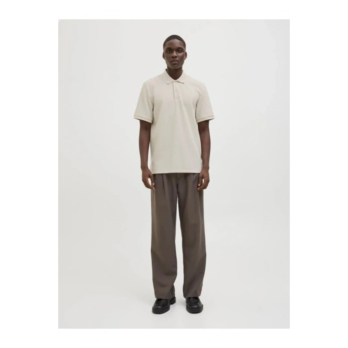 Jack&Jones 12268130 Yakali Erkek Tshirt - Bej