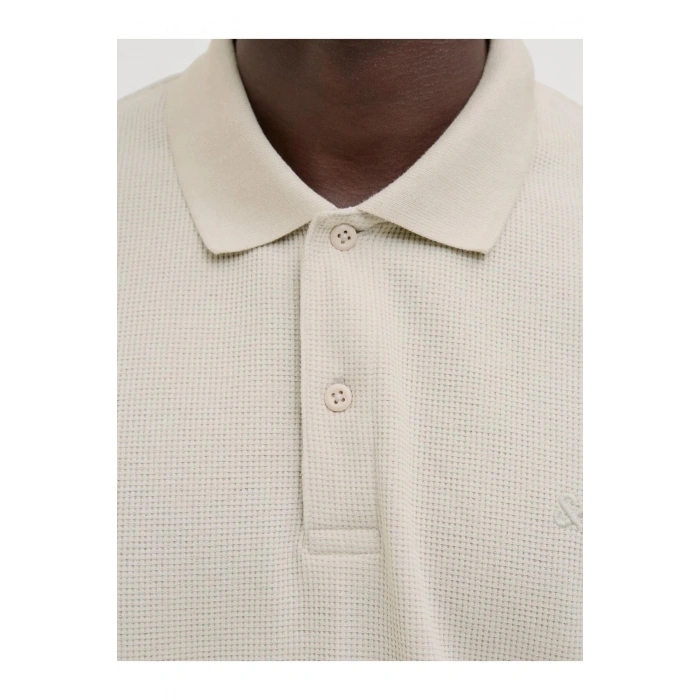 Jack&Jones 12268130 Yakali Erkek Tshirt - Bej