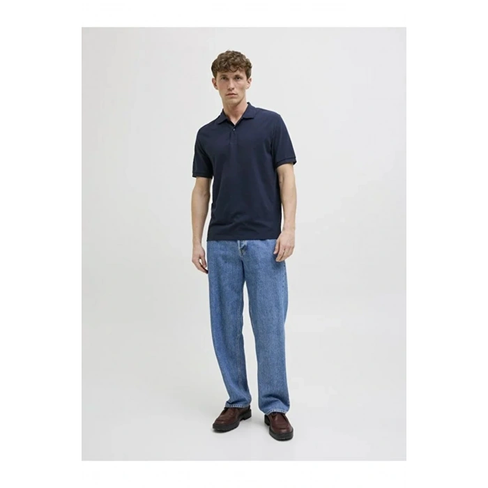 Jack&Jones 12270150 Yakali Erkek Tshirt - Lacivert