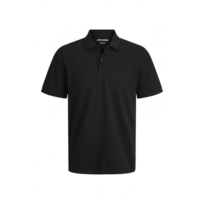 Jack&Jones 12270150 Yakali Erkek Tshirt - Siyah
