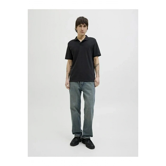 Jack&Jones 12270150 Yakali Erkek Tshirt - Siyah