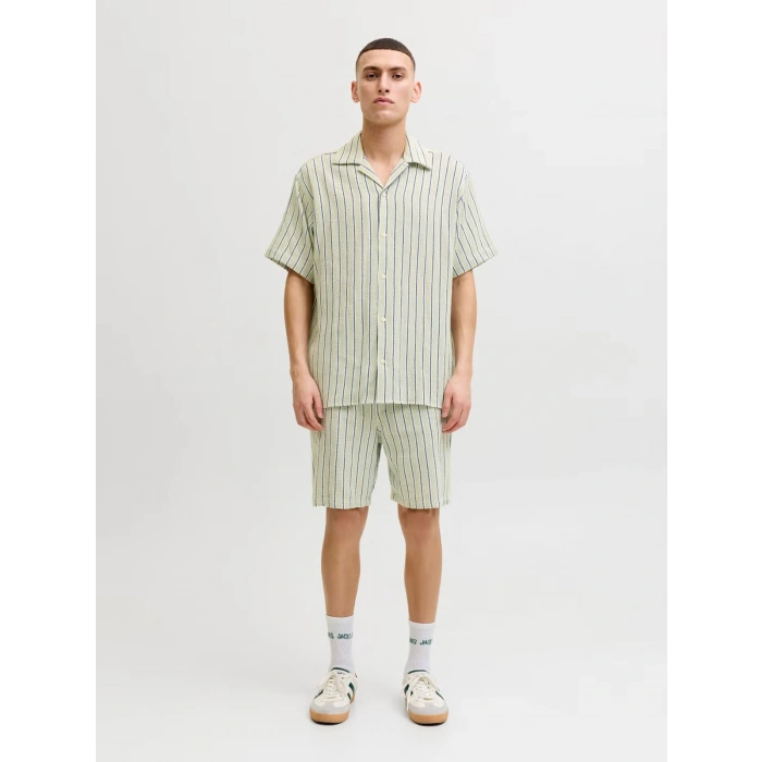 JACK&JONES 12274413 ERKEK SORT - YESIL CIZGILI