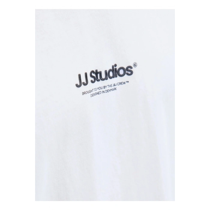 Jack&jones 12278787 0 Yaka Erkek Tshirt - Beyaz