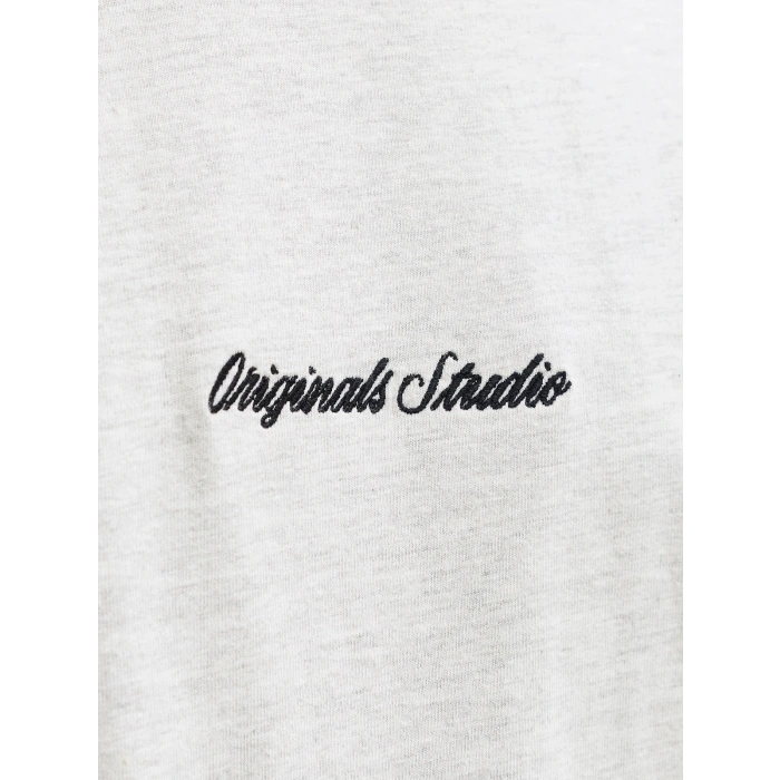 Jack&jones 12282892 0 Yaka Erkek Tshirt - Beyaz