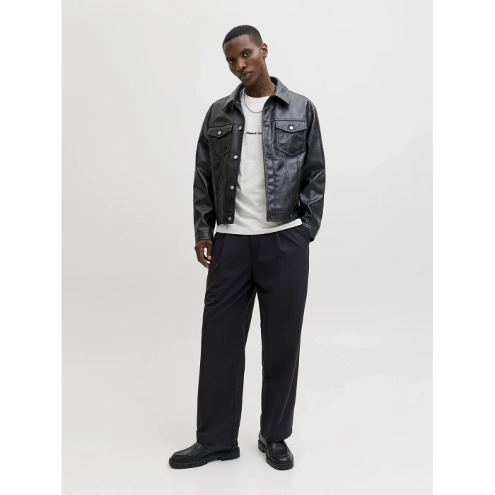 Jack&jones 12282892 0 Yaka Erkek Tshirt - Beyaz