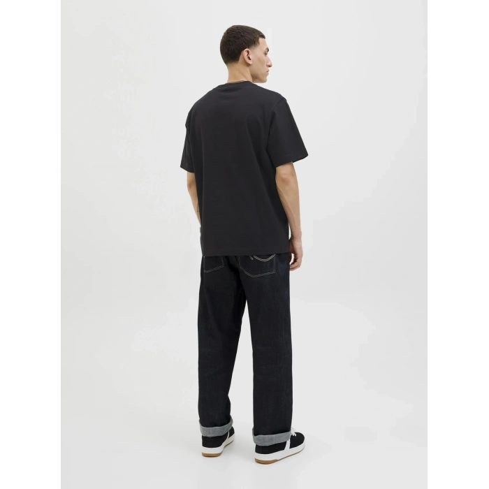 Jack&jones 12282892 0 Yaka Erkek Tshirt - Siyah