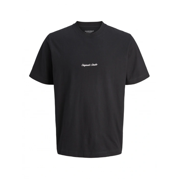 Jack&jones 12282892 0 Yaka Erkek Tshirt - Siyah