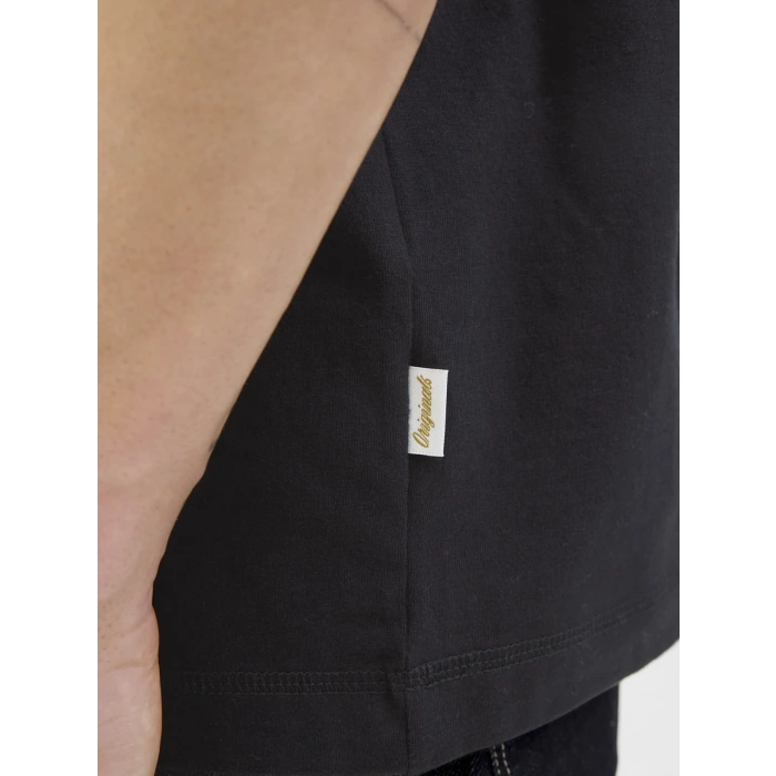 Jack&jones 12282892 0 Yaka Erkek Tshirt - Siyah