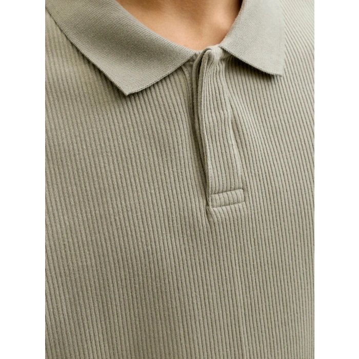 Jack&jones 12287988 Yakali Fitilli Erkek Tshirt - Haki
