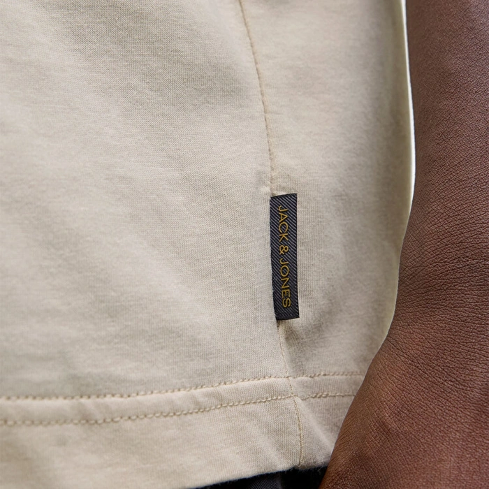 Jack&jones 12287990 0 Yaka Erkek Tshirt - Bej