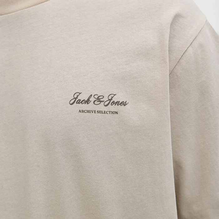 Jack&jones 12287990 0 Yaka Erkek Tshirt - Bej