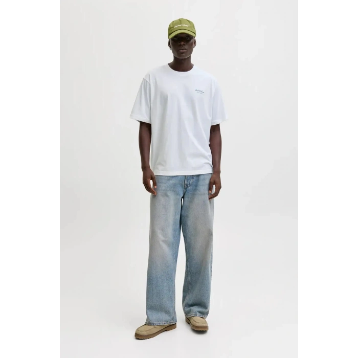 Jack&jones 12287990 0 Yaka Erkek Tshirt - Beyaz