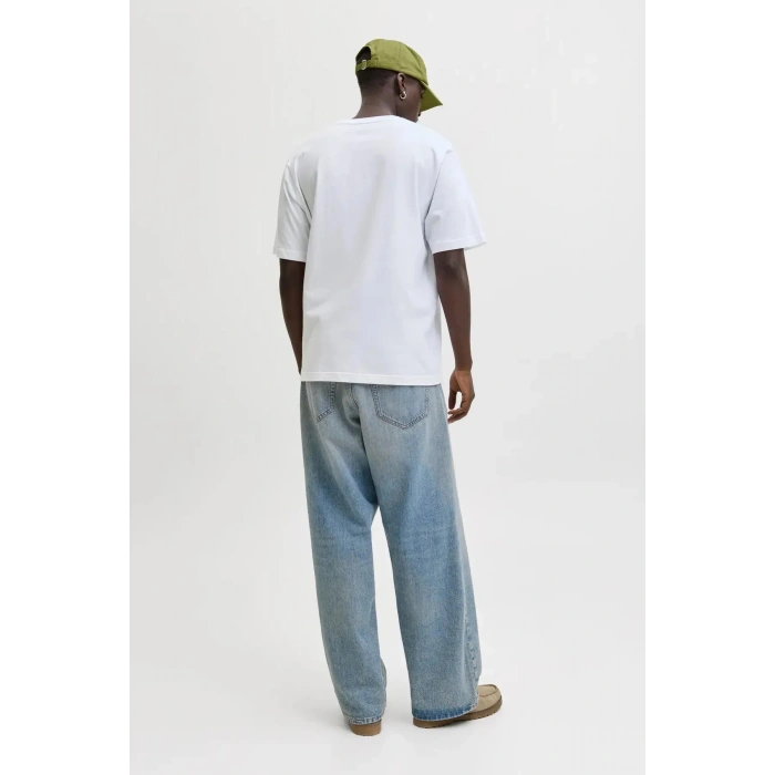 Jack&jones 12287990 0 Yaka Erkek Tshirt - Beyaz