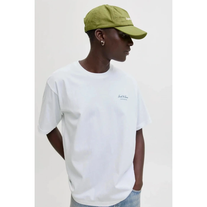 Jack&jones 12287990 0 Yaka Erkek Tshirt - Beyaz