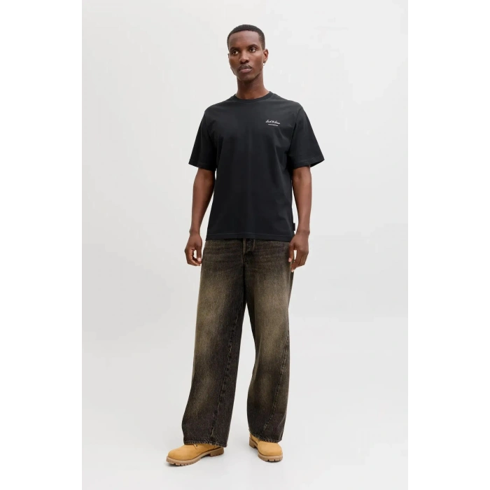 Jack&jones 12287990 0 Yaka Erkek Tshirt - Siyah