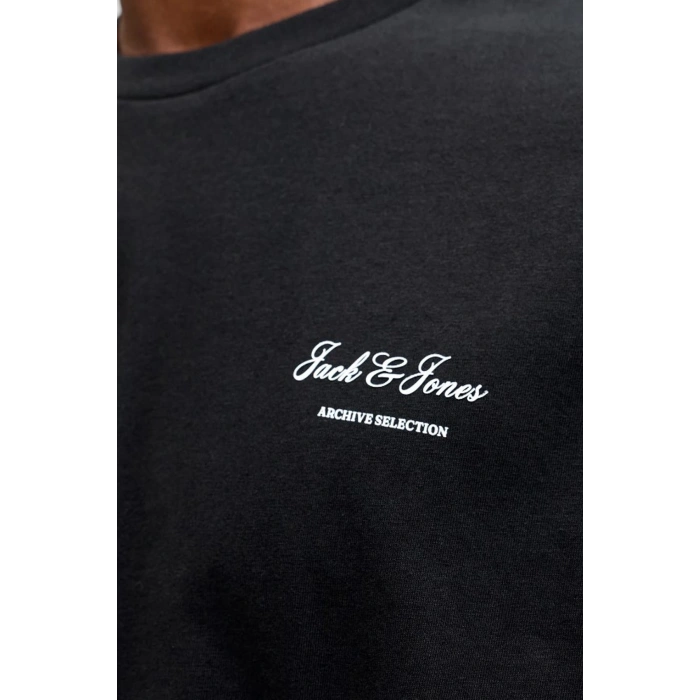 Jack&jones 12287990 0 Yaka Erkek Tshirt - Siyah