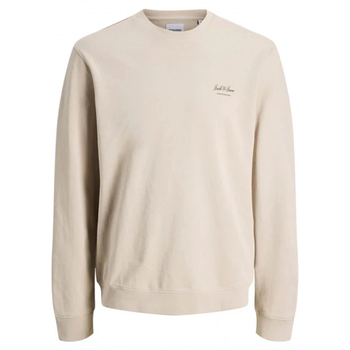 Jack&Jones 12287995 0 Yaka Erkek Sweat - Bej