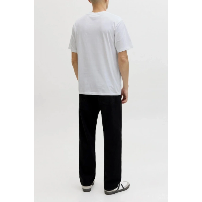 Jack&Jones 12288113 0 Yaka Erkek Tshirt - Ekru