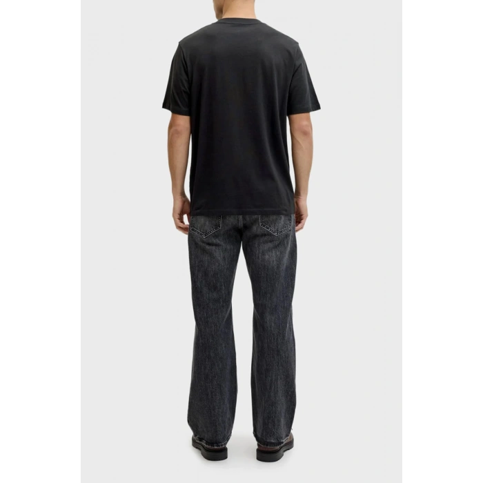Jack&Jones 12288113 0 Yaka Erkek Tshirt - Siyah