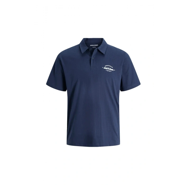 Jack&Jones 12288118 Yakali Erkek Tshirt - Lacivert