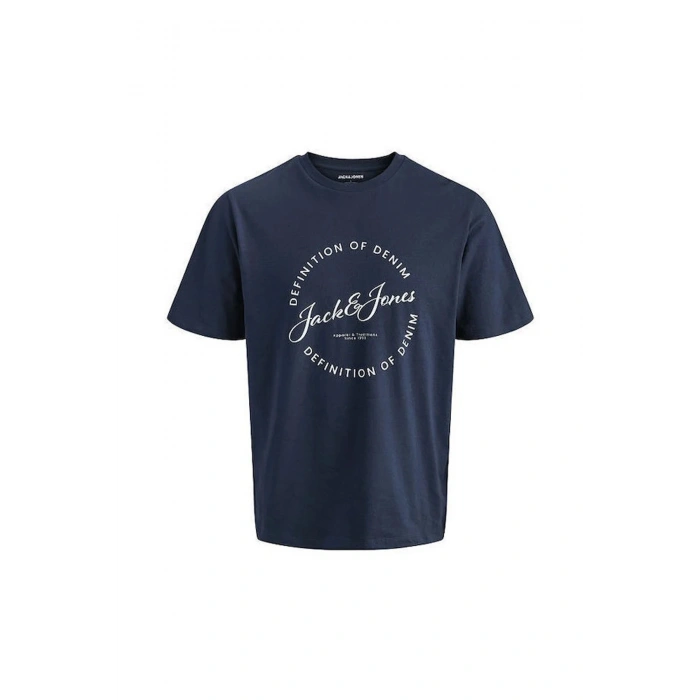 Jack&jones 12288377 0 Yaka Erkek Tshirt - Lacivert