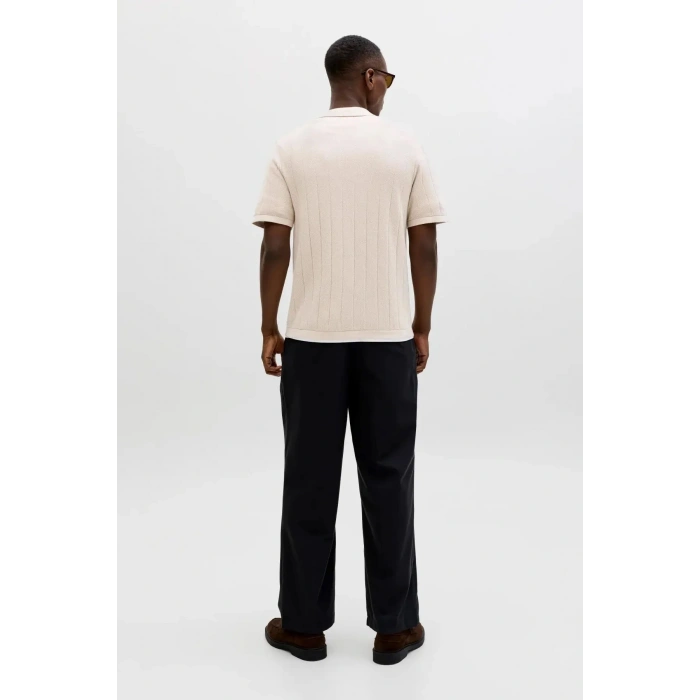 Jack&Jones 12288418 Yakali Erkek Tshirt - Bej