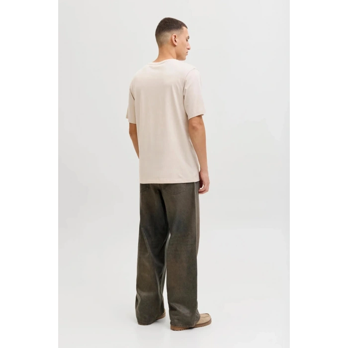 Jack&Jones 12288536 0 Yaka Erkek Tshirt - Bej